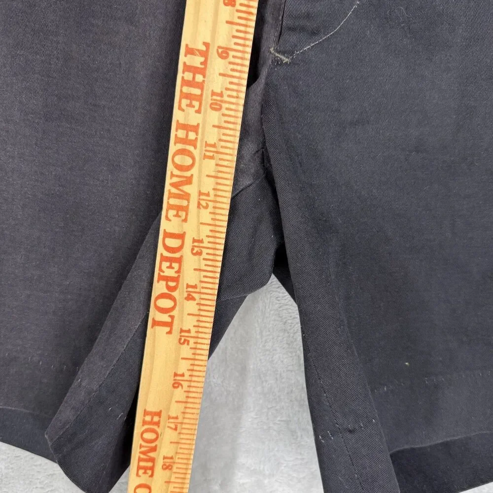 Vtg 70s Permanent Press Shorts Mens 30 (28) Chino 2 Toned Black Ykk Zip READ